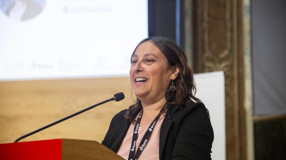 Marta Morera, directora de l'Institut Català d'Energia (ICAEN) a la jornada PRO-FEM