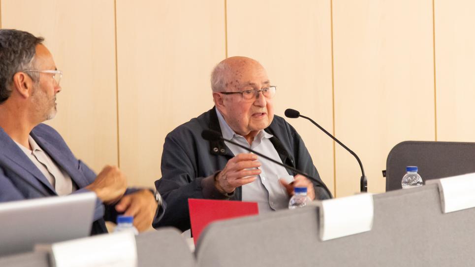 Dr. Ramon Bayés a l'homenatge a Manel Dionís Comas