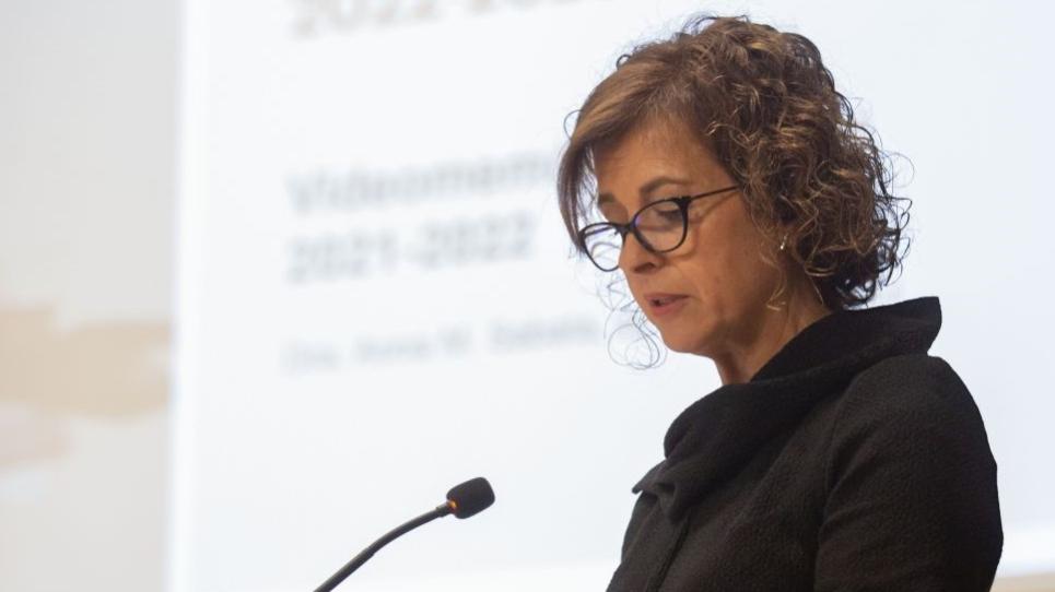 La secretària general, Anna Sabata, presenta les memòries 2021-22
