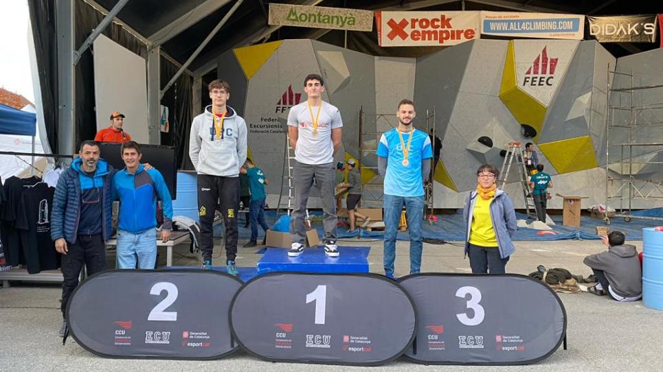 Podi masculi per la UVic-UCC en el Campionat d’escalada universitari de Catalunya