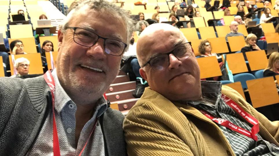 Antoni Portell i Richard Samson al Congrés REDU 2023