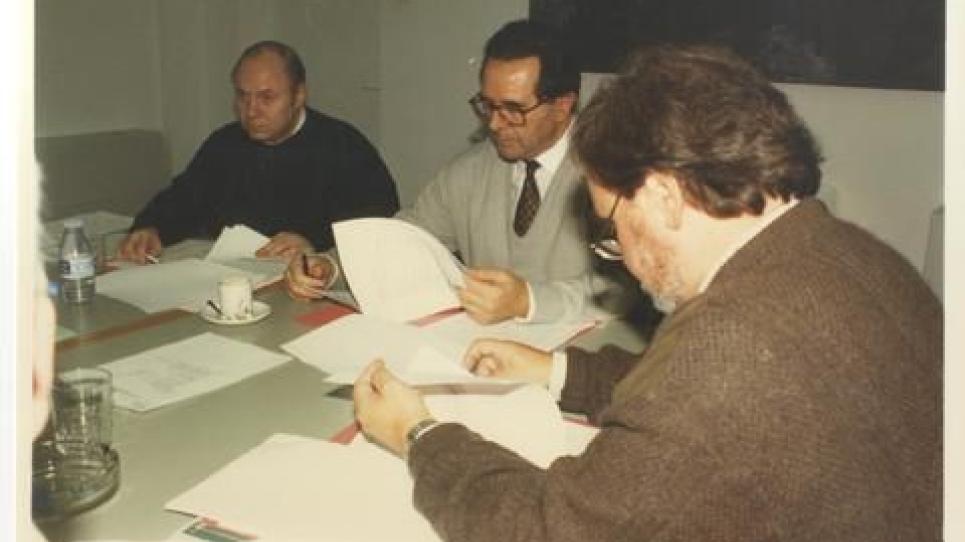 Ricard Torrents, amb Enric López i Jacint Codina