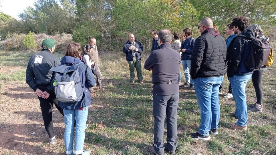 En el marc de la trobada del projecte TRANSITION s'han fet visites a diverses explotacions agroforestals de Catalunya