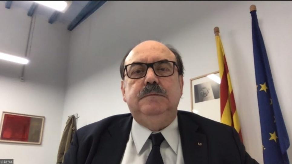 El rector de la UVic-UCC, Josep Eladi Baños,-Acte premi Vicenç Fisas