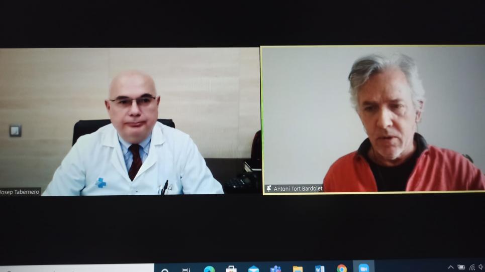 Acte de cloenda de la 2a Doctoral Training Week amb el Dr. Josep Tabernero i Antoni Tort